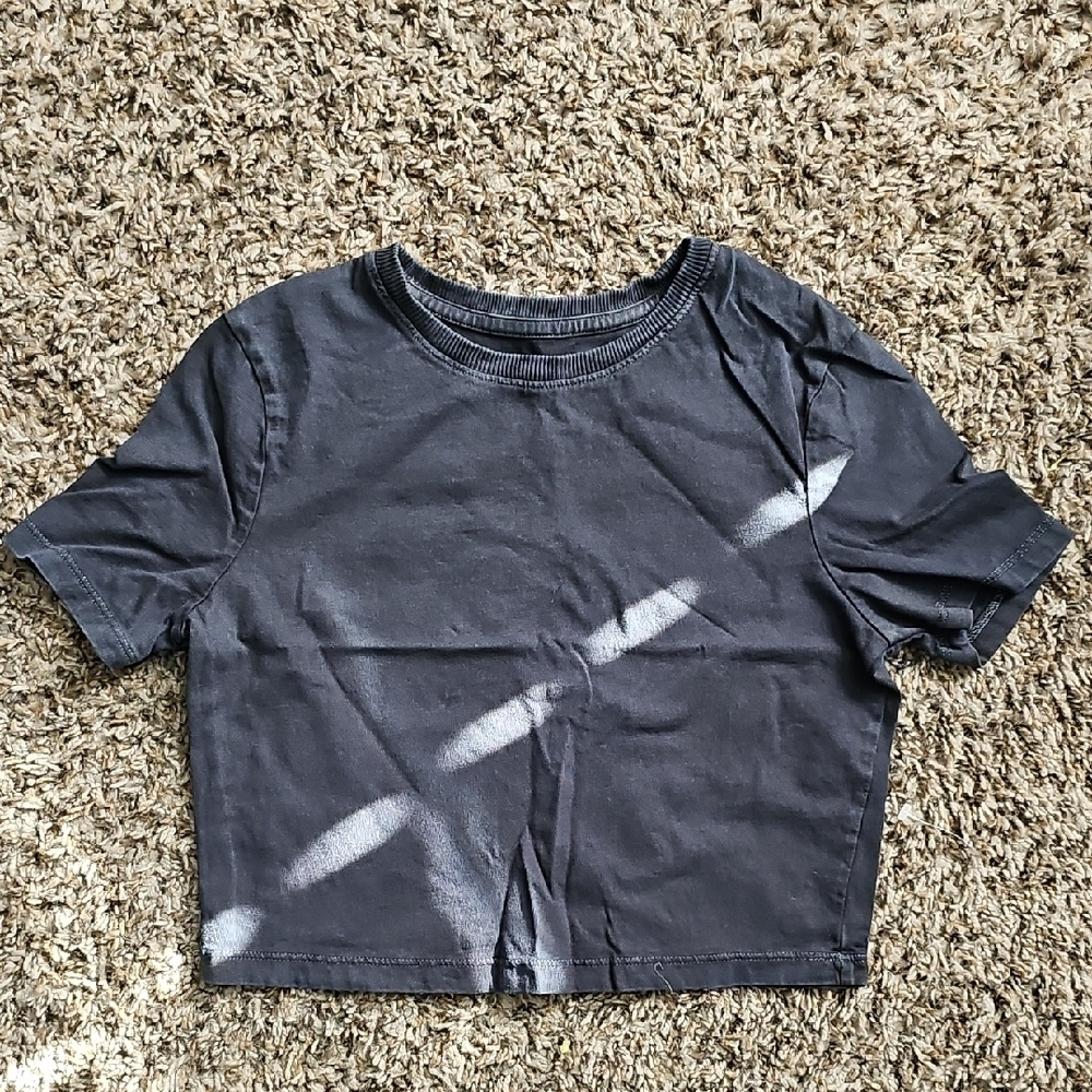 Dark Gray SO Cropped T-Shirt EUC